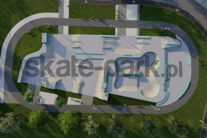 Projekt skateparku  betonoweogo - Zielonka  