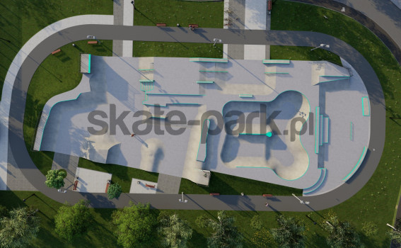 Projekt skateparku  betonoweogo - Zielonka  