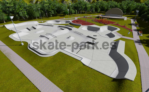 Concrete skatepark 143695