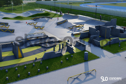 Projet de skatepark en béton - Minsk Mazowiecki